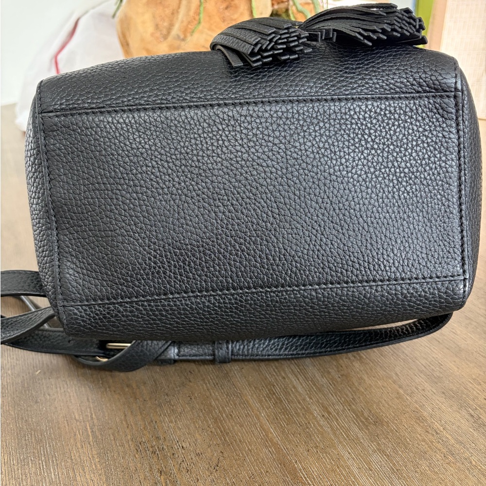 Tory Burch Thea Mini Backpack Black Pebbled Leather - Picture 15 of 16